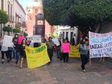 Protestan contra el nuevo modelo de transporte en Querétaro