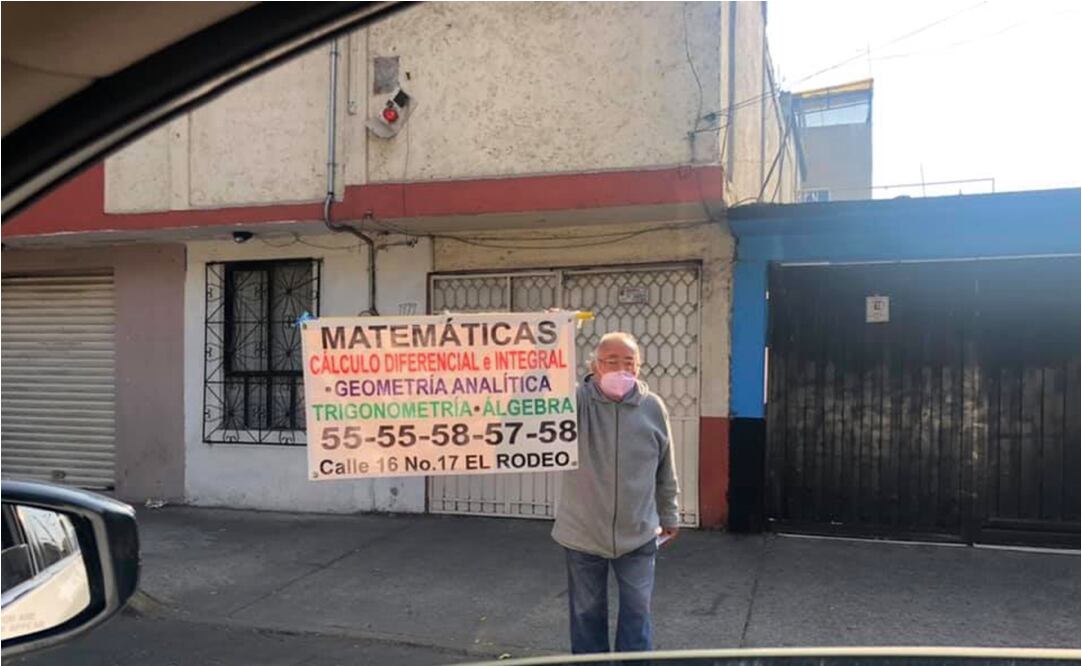 Con clases de matemáticas, don Guillermo busca salir adelante en esta pandemia