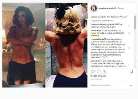 Aracely Arámbula divide críticas con topless de "La Doña"