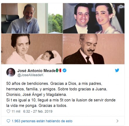 Meade festeja su cumpleaños número 50