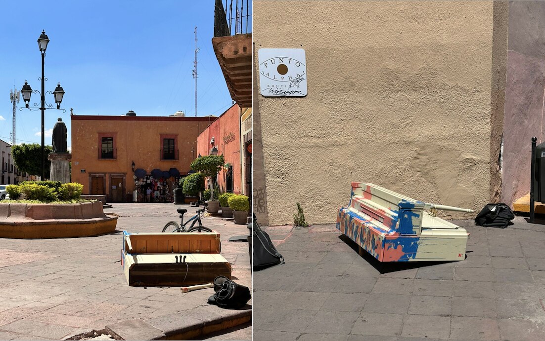 No se asusten, el piano está bien, sólo tiene una pata floja