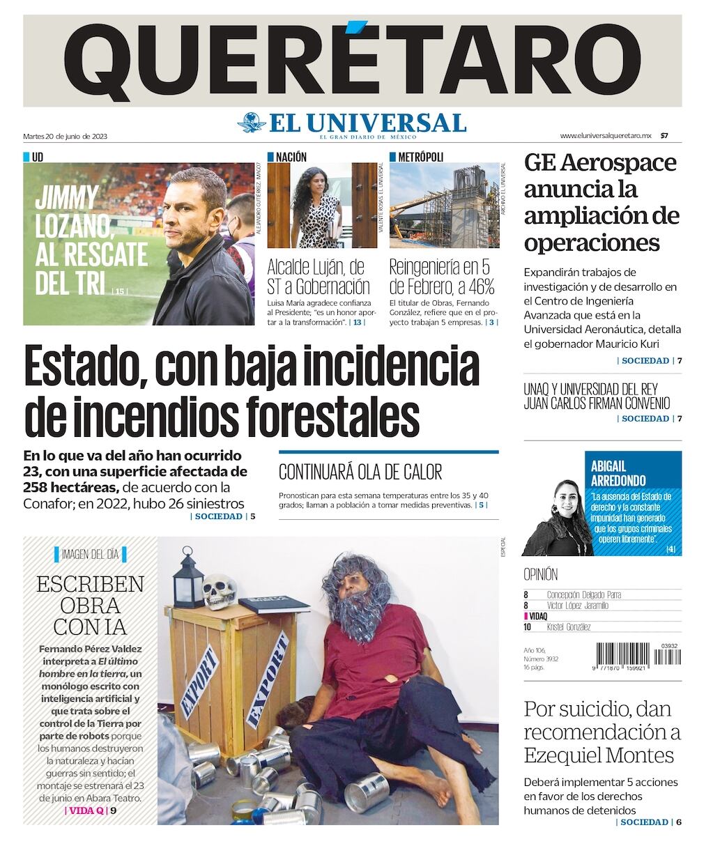 Portada 20 de junio de 2023
