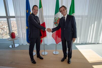 Francisco Domínguez visita en Milán a empresarios