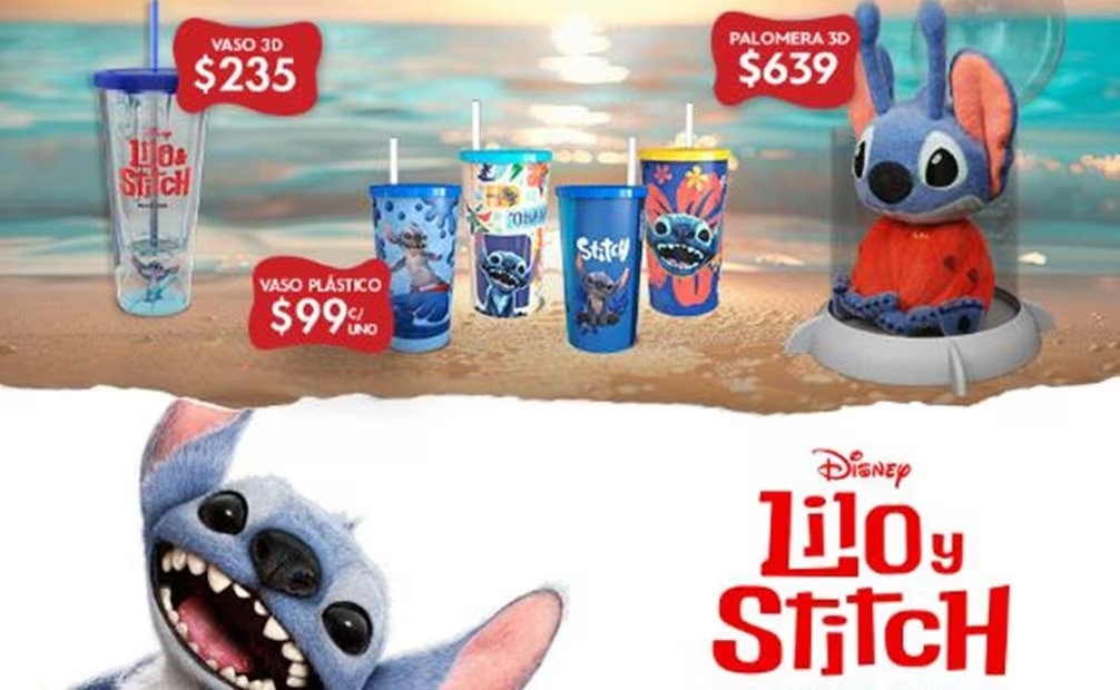 Coleccionables Lilo & Stitch de Cinépolis. Foto: Cinépolis