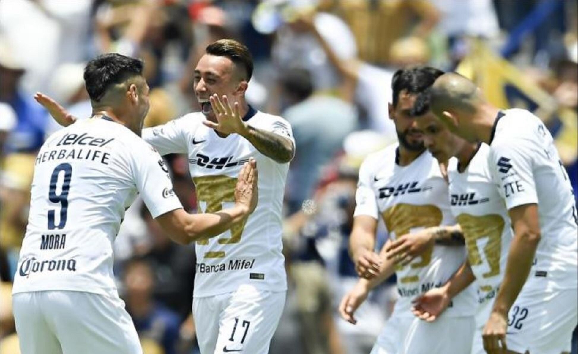 Pumas golea a Necaxa en Ciudad Universitaria