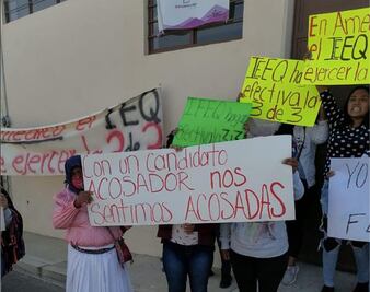 #Video. Mujeres indígenas señalan a candidato de Morena de "acosador"