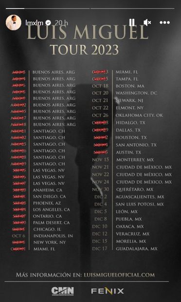 Luis Miguel celebra sold out en 34 de sus conciertos