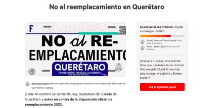 Protestan en la Sierra Gorda contra el reemplacamiento en Querétaro 