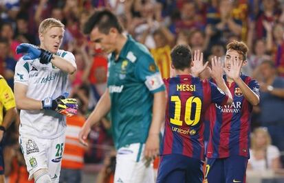 Goleada de escándalo del Barcelona al León