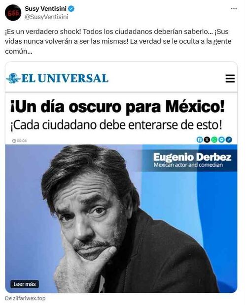 Publicaciones falsas usando la imagen de EL UNIVERSAL / Captura de pantalla