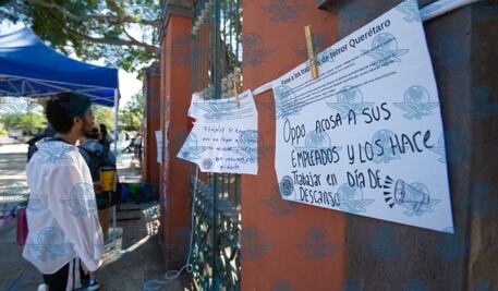 Protestan en Querétaro para exigir la reducción de la jornada laboral en México