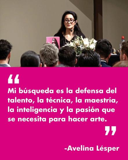 Avelina Lésper no necesita que la presenten en la FILMAQ