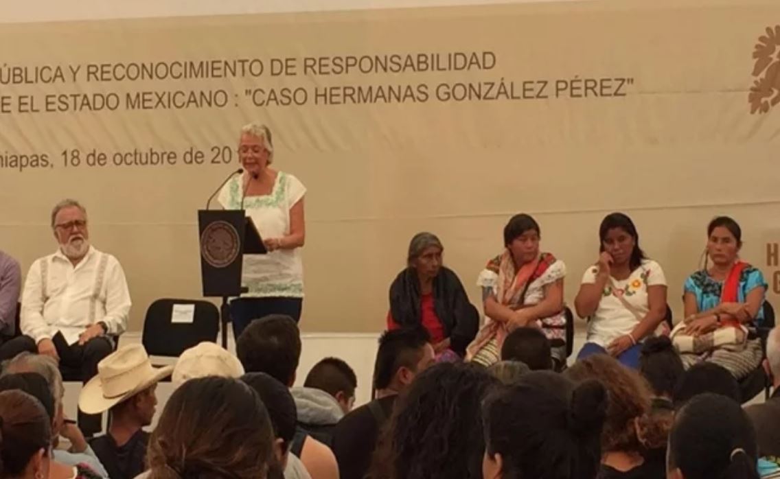 Estado mexicano ofrece disculpas a mujeres tzeltales violadas y agraviadas por militares