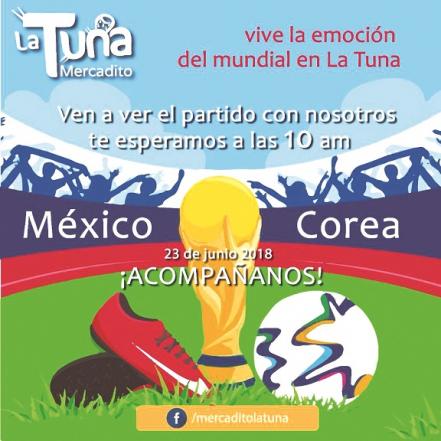Mercadito La Tuna se viste de futbol