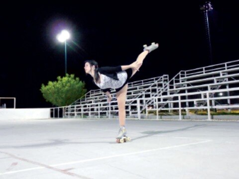 Deportes en patines sobre ruedas