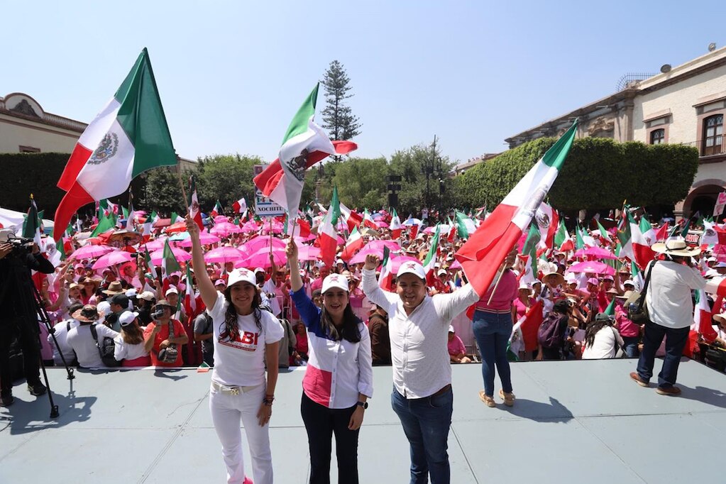 Marea Rosa muestra su respaldo al PRI, PAN y PRD