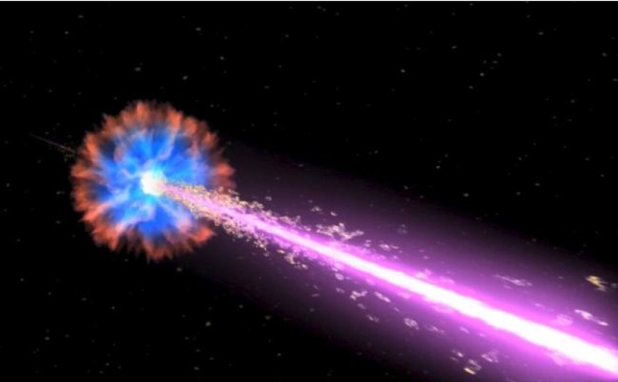 Los rayos gamma arrojados como formas de agujero negro podrían 'revertir el tiempo'