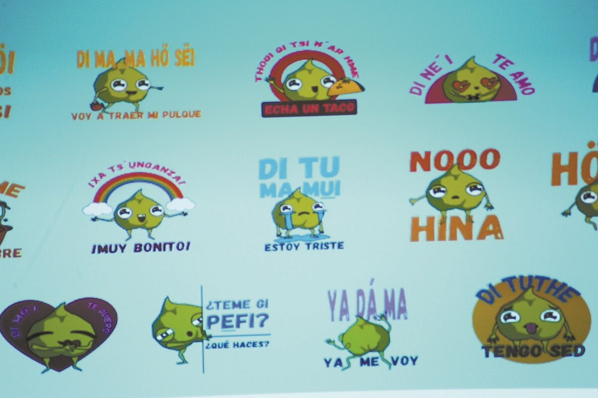 Doju, el garbancito hecho sticker para enseñar otomí