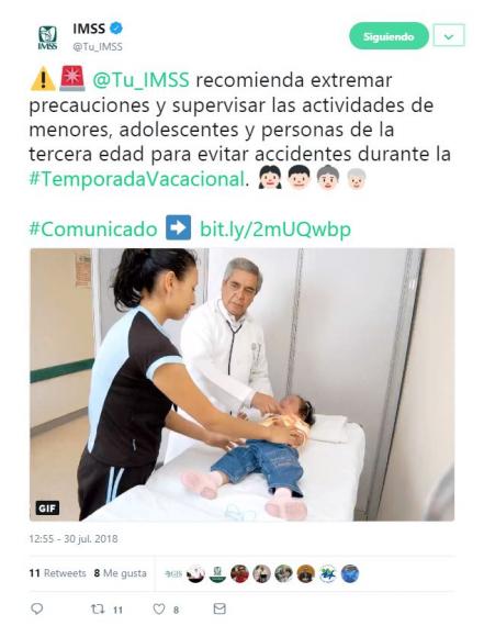 IMSS alerta sobre accidentes en periodo vacacional