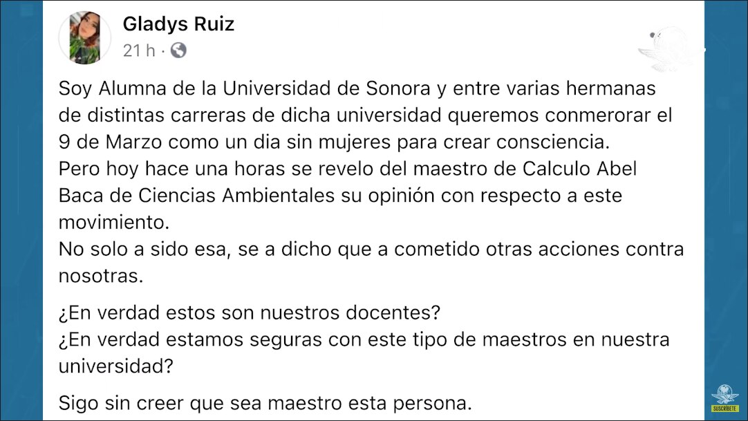 “Viejas huevonas… deberían estar haciendo tortillas”, dice maestro de Sonora sobre el 9M