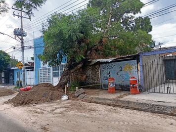 Obras de CEA ponen en peligro a vecinos en avenida Begonias