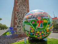 Pintores se unen a fiesta futbolera en Querétaro