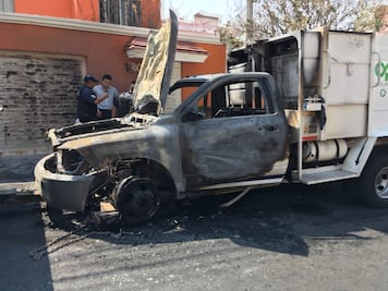 Se incendió un camión recolector de basura en Candiles