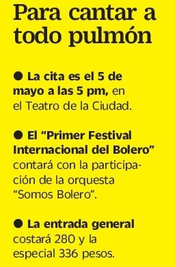 Primer festival del Bolero