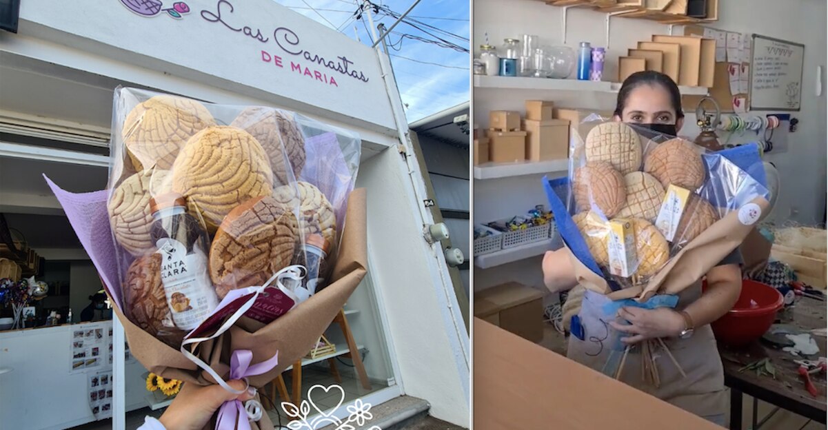 Elabora un ramo de conchas y se vuelve viral