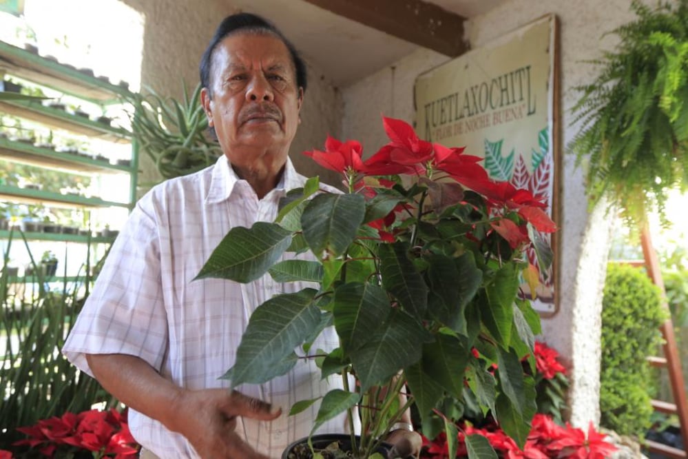 “Mi nombre es Tiburcio Arias González, por desgracia, porque mi verdadero nombre, mi nombre mexica es Macuilli Acatl Atonal, que significa soy calor y energía del agua”, así se presenta un productor de plantas y flores