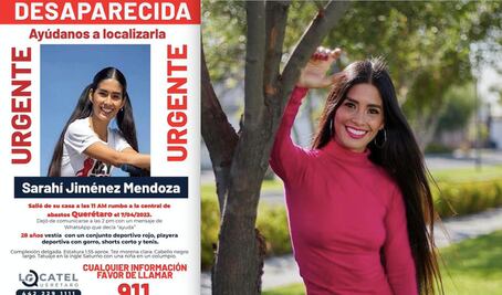Buscan a Sarahí Jiménez Mendoza; fue vista por última vez en Querétaro 