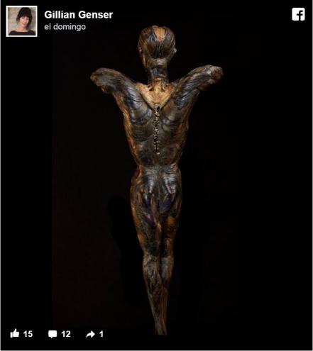 Escultura del "primer hombre" por poco mata a mujer artista