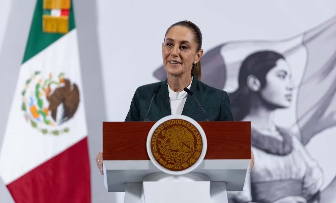 Conferencia de prensa mañanera de la presidenta Claudia Sheinbaum Pardo, este 22 de agosto desde Palacio Nacional. Foto Hugo Salvador / EL UNIVERSAL