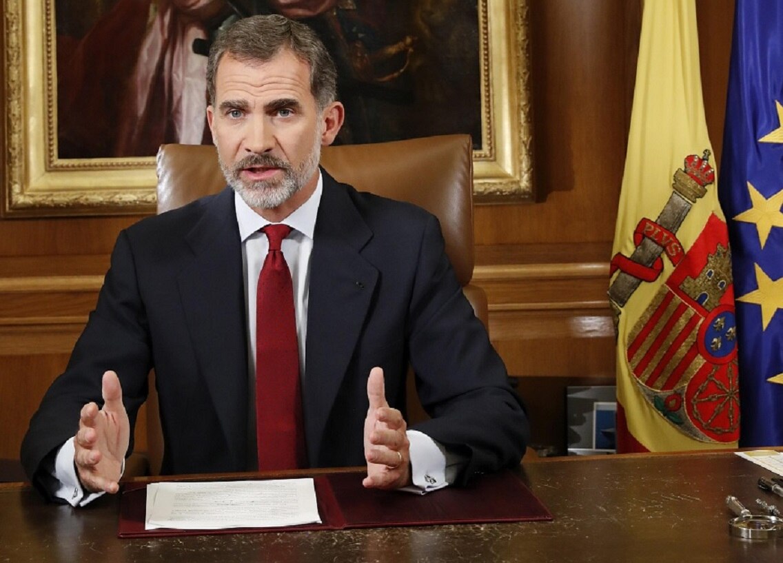 Cataluña seguirá siendo parte de España, asegura el rey Felipe VI