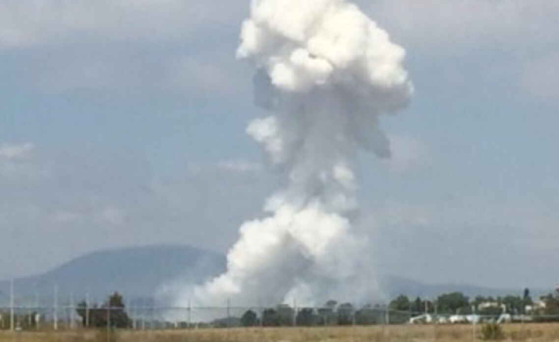 Registran explosión de polvorín en Zumpango, Edomex