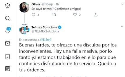 Reporta Telmex falla "masiva" en servicio de internet