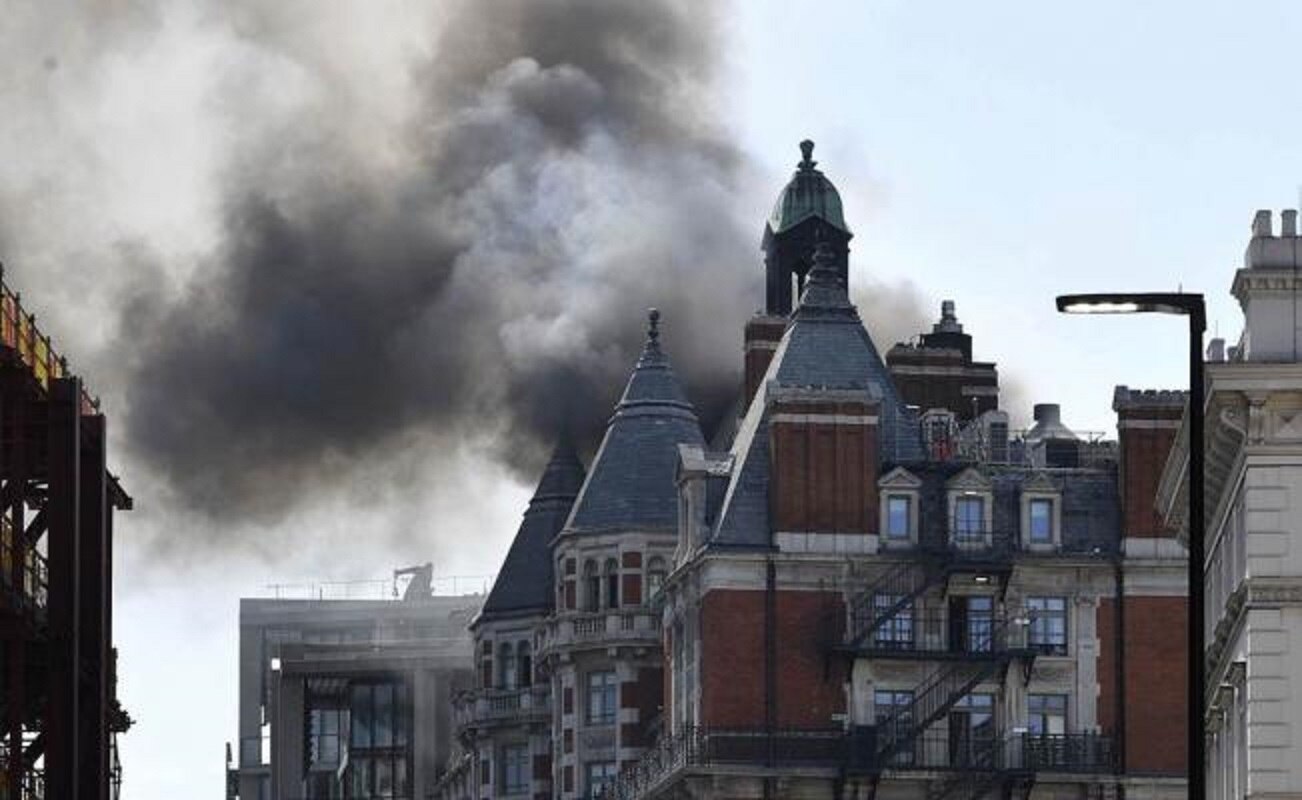 Incendio en hotel de lujo en Londres