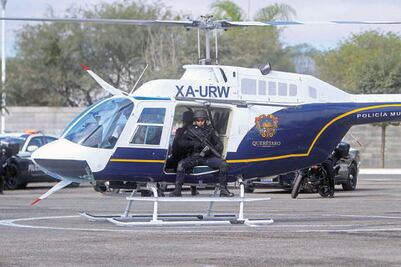 Respaldan helicóptero de SSPMQ