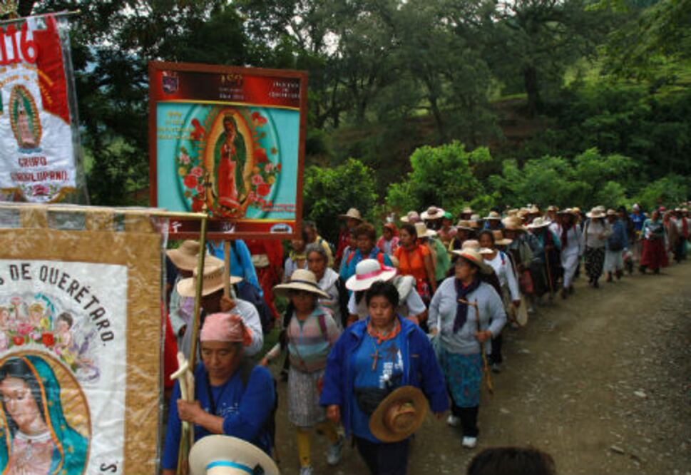 Avanzan peregrinos al Tepeyac