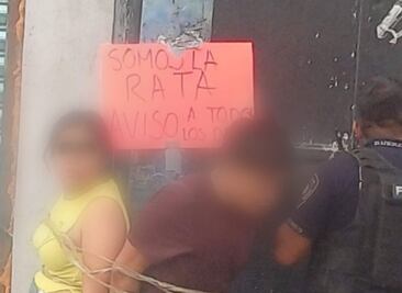 Vecinos detienen, amarran y exhiben a asaltantes en San José El Alto