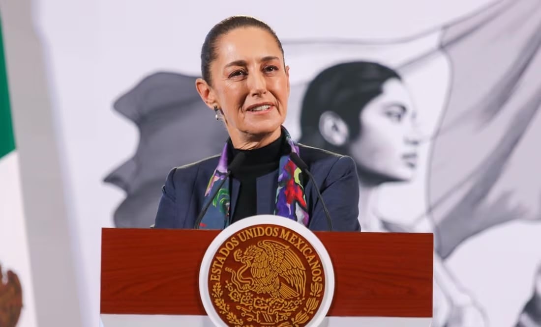 Claudia Sheinbaum, presidenta de México, en su conferencia matutina del 5 de diciembre de 2024. Foto: Axel Sánchez / EL UNIVERSAL