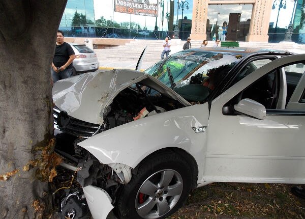Muere al estrellar su auto contra árbol