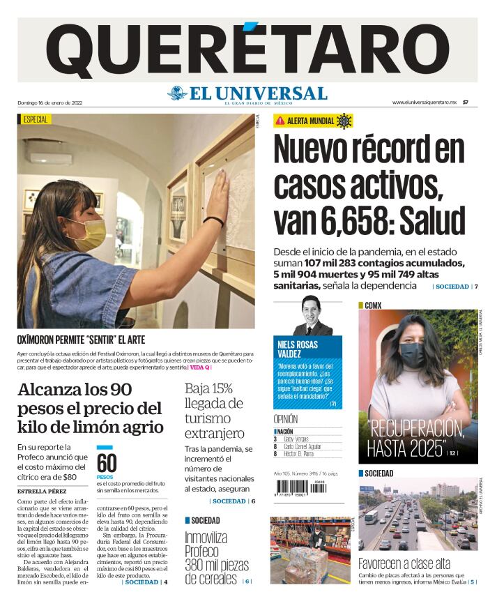 Portada 16 de enero de 2022