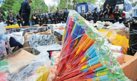 Decomisan 400 kilogramos de pirotecnia en colonia Centro