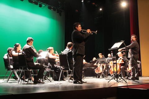 Alumnos de Bellas Artes con Camerata