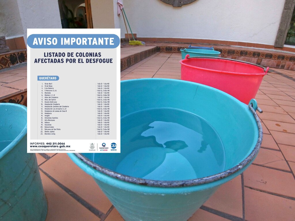 Estas son las colonias de Querétaro que se quedan sin agua por el desfogue de la presa Zimapán