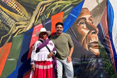 Dedican un mural a Macedonia Blas Flores