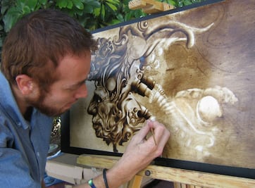 Arte con chapopote e imaginación