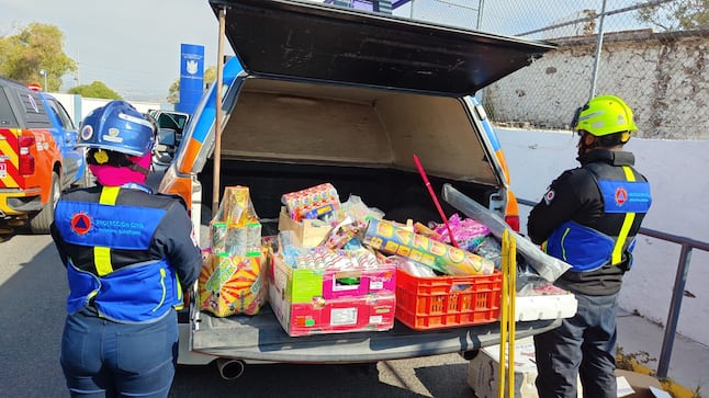 Realizan operativo contra pirotecnia ilegal en el Mercado de Abastos de Querétaro 