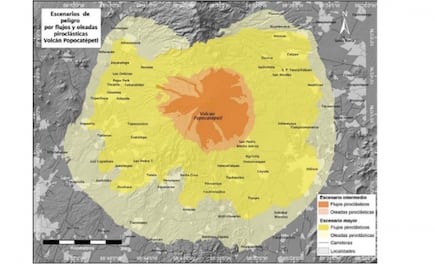 Los estados en riesgo si el Popocatépetl hiciera erupción